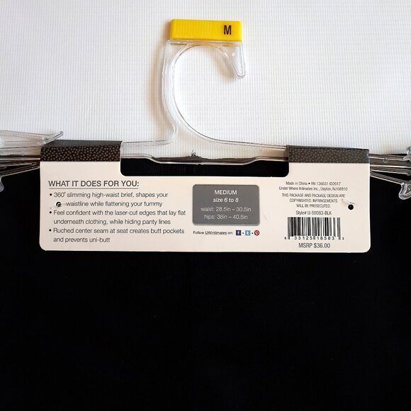 UNDER WHERE? Power Mesh High Rise Panty Shapewear in Black - Picture 4 of 9